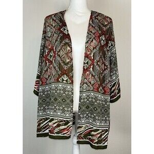 Catherines Multi Color Kimono/Wrap Plus Size 0X Petite (14/16)